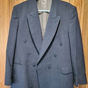 English Manor Men's Black Double-Breasted Blazer